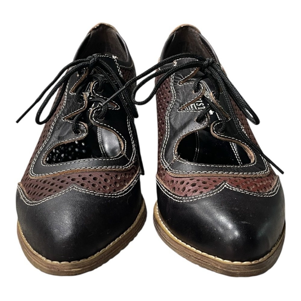 L’Artiste by Spring Step “Gabriel” Leather Oxford Heels – Size 9 Whimsigoth Boho - Picture 4 of 10